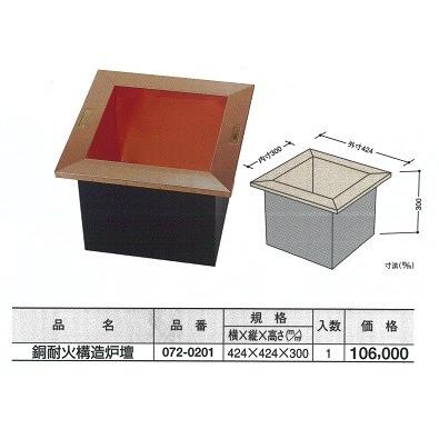 銅 耐火構造 炉壇 424x424x300 DIY : めいぼくや webshop - 通販