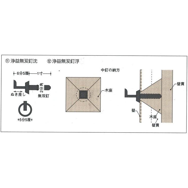 茶室 金物 11 浄益 無双釘 沈 DIY : めいぼくや webshop - 通販