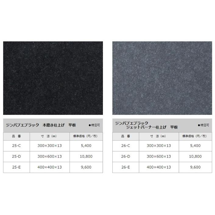 インド産御影石 ジンバブエブラック 本磨き仕上げ 平板300x600x13mm