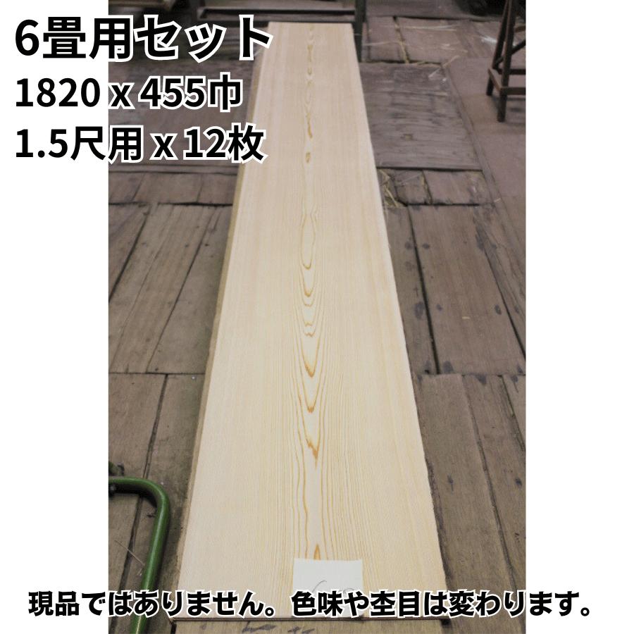 6畳用セット　イナゴ天井板　中杢　1820x455巾　和室　天井板　赤　1.5尺用x12枚