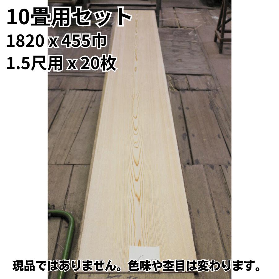 10畳用セット イナゴ天井板 中杢 赤 1820x455巾 1.5尺用x20枚 和室天井