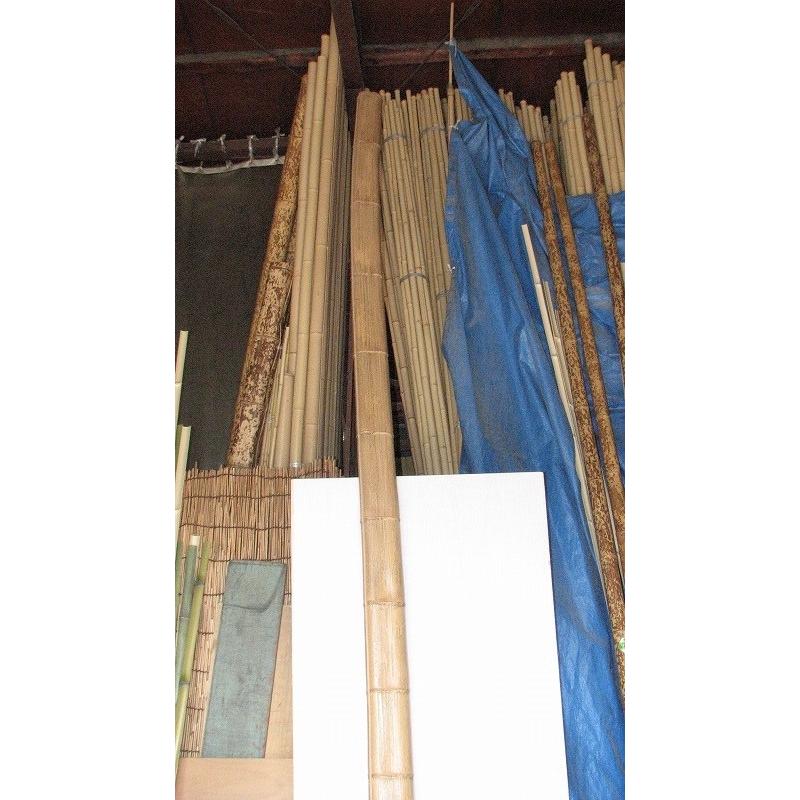 注文分竹材（平割） 錆平竹 1面割れ 4000mm x 142mm 1本単価 竹材 特価品 : めいぼく