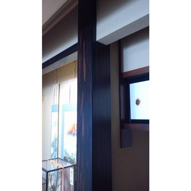 床柱 薄貼床柱 黒檀 コクタン 3000x120角 : めいぼくや webshop 床柱 薄貼床柱 黒檀 コクタン 3000x120角 : めいぼくや webshop