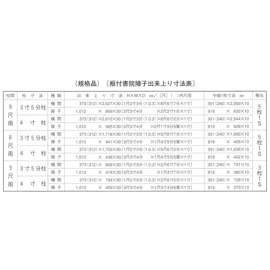 書院 障子　6尺用　竹に雀　WA-517_2
