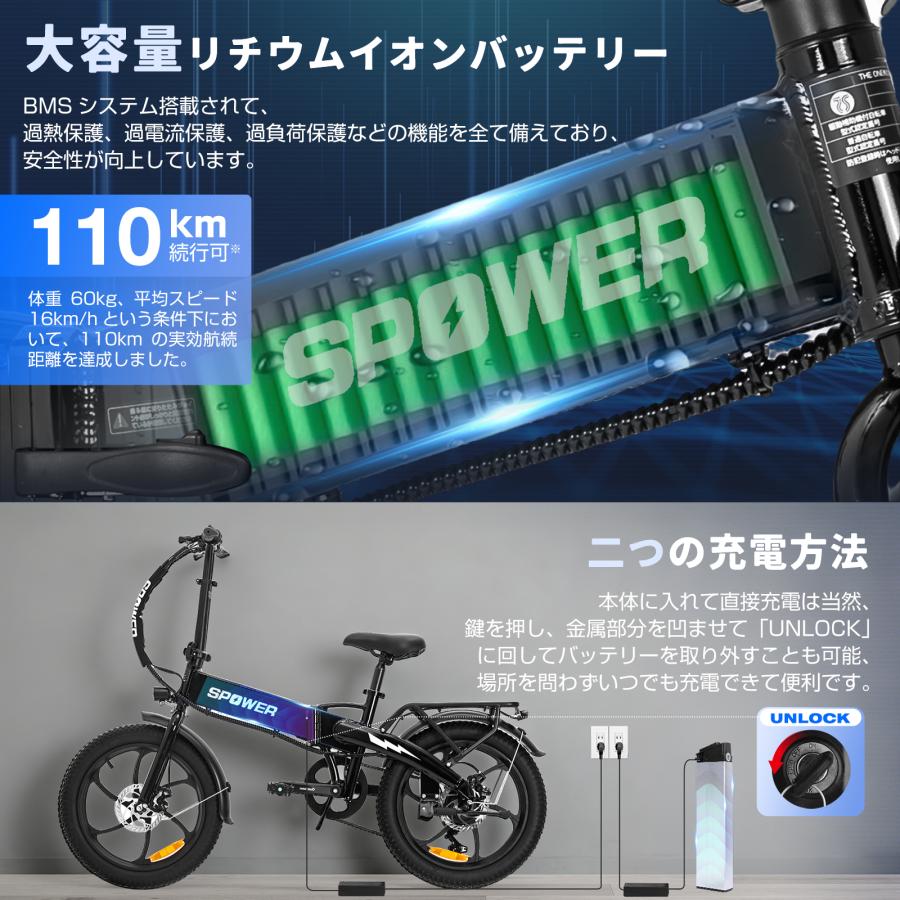 公道走行可 電動自転車 電動アシスト自転車 折りたたみ 20インチ 7.5AH