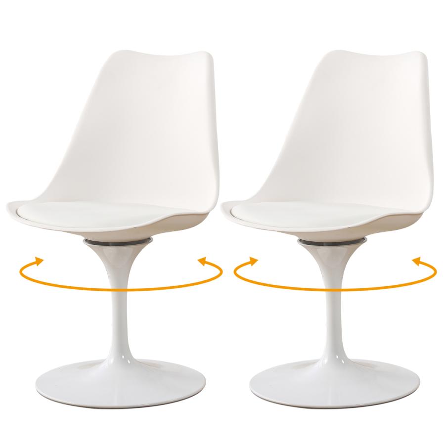 ダイニングチェア イームズチェア pu素材 おしゃれ クッション付き