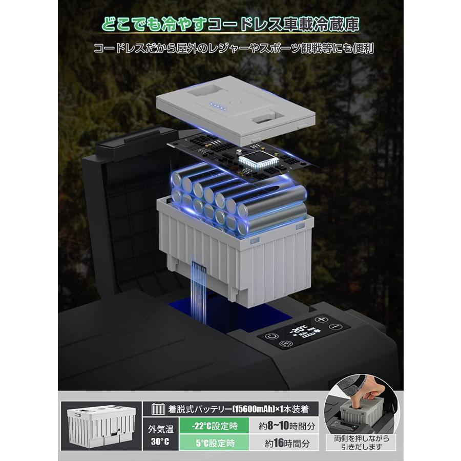 車載冷蔵庫専用 着脱式バッテリー 15600mAh 充電器付属 (商品