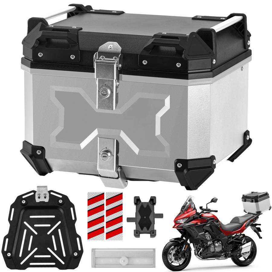バイク用リアボックス 45L 58L おしゃれ 大容量 防水 ABS 軽量 バイク用リアボックス 45L 58L おしゃれ 大容量 防水 ABS 軽量
