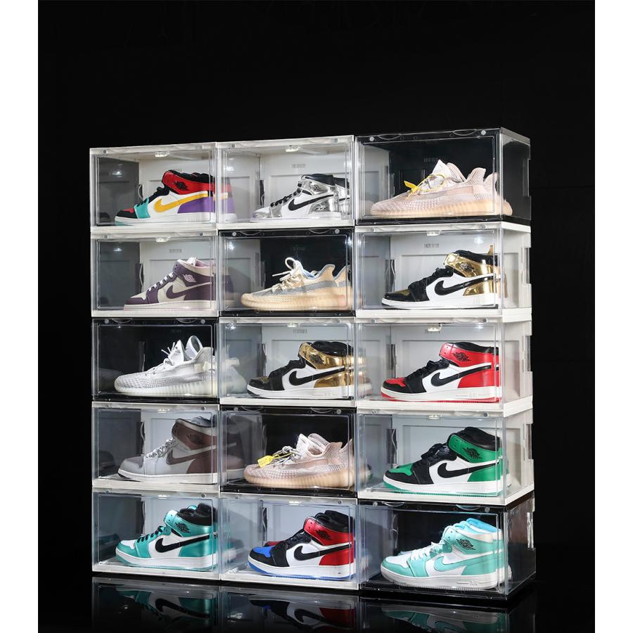 シューズボックス シューズラック LEDライト付 発光 靴箱 下駄箱