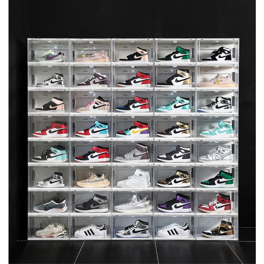 シューズボックス シューズラック LEDライト付 発光 靴箱 下駄箱