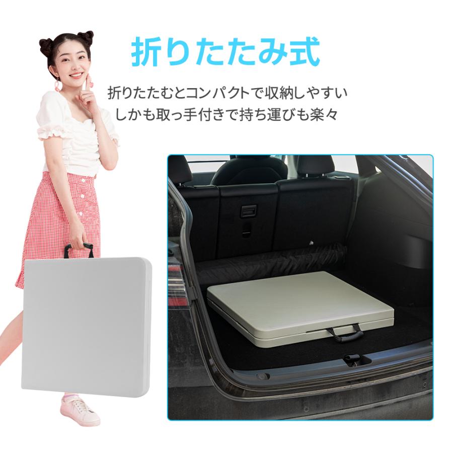 折りたたみテーブル 120×60cm 高さ2段階調節 軽量 耐荷重100kg