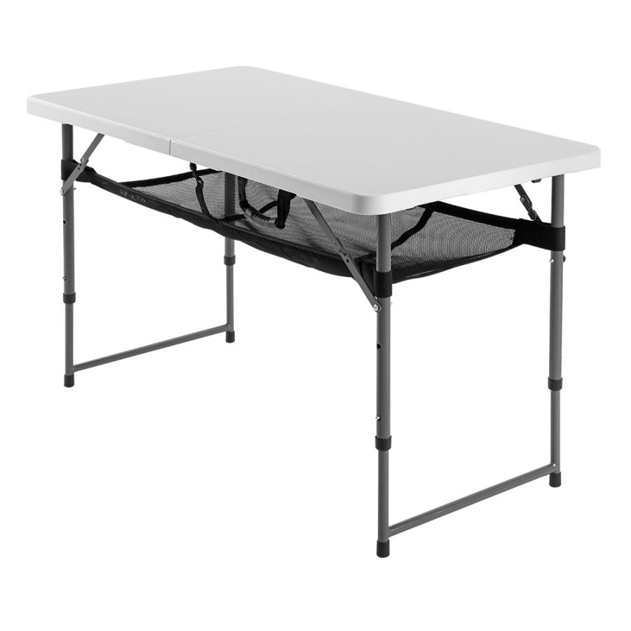 折りたたみテーブル 120×60cm 高さ2段階調節 軽量 耐荷重100kg