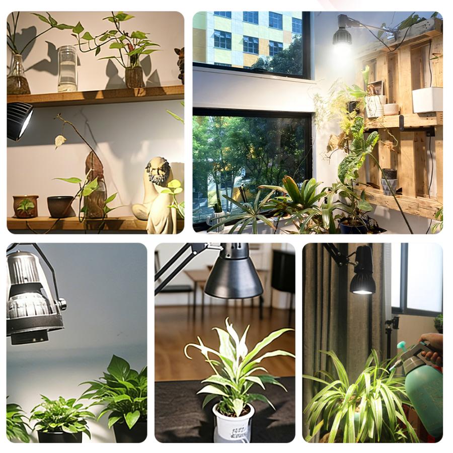植物育成ライト LED E26 24W 5800K おしゃれ フルスペクトル 室内