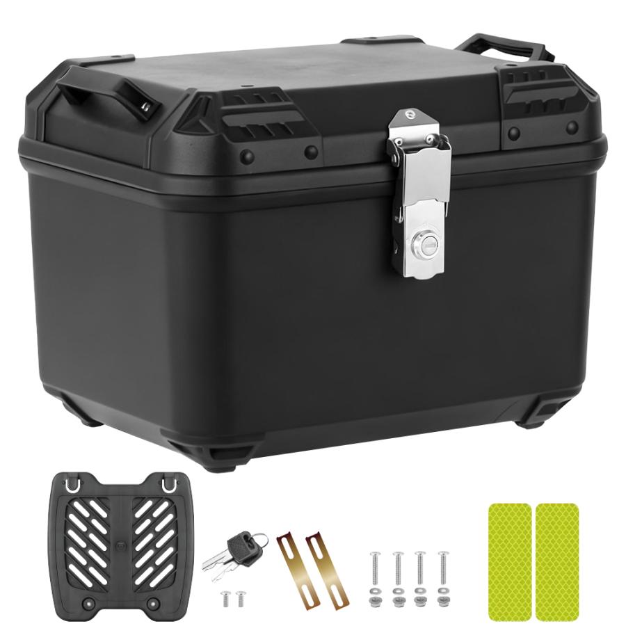 中古美品バイク用リアボックス 45L 黒 ブラック バイクリアボックス 45L 鍵付き ブラック バイク リアボックス バイク