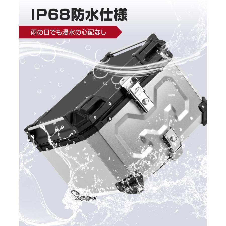 バイク リアボックス 45L 55L 65L 大型 大容量 防水 IP68 トップケース