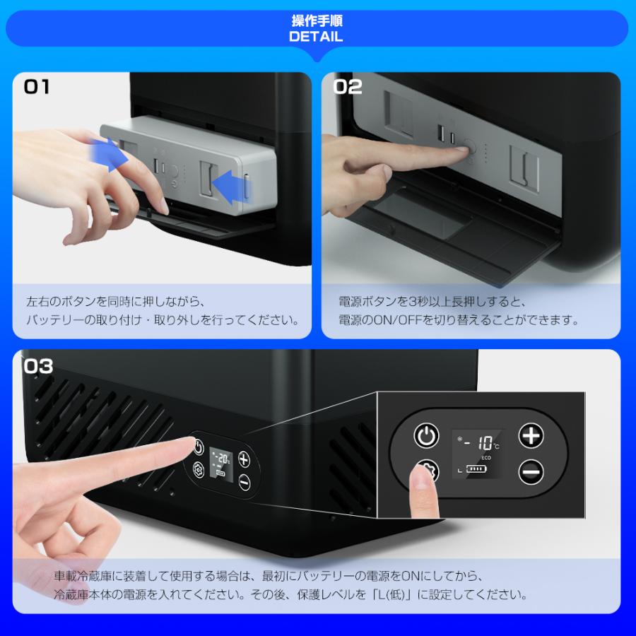 車載冷蔵庫 12L -20℃〜20℃ 55W ポータブル冷蔵庫 バッテリー内蔵可能