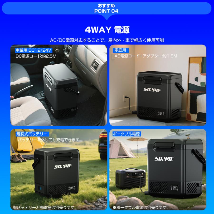 車載冷蔵庫冷凍庫 ポータブル12LAC/DC付き　内蔵バッテリーなし作動確認済み 車載冷蔵庫 ポータブル冷蔵庫 12L バッテリー 小型 内蔵可 -20