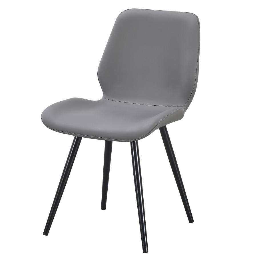 ダイニングチェア 360°回転可能 クッション付き PUレザー座面 チェア