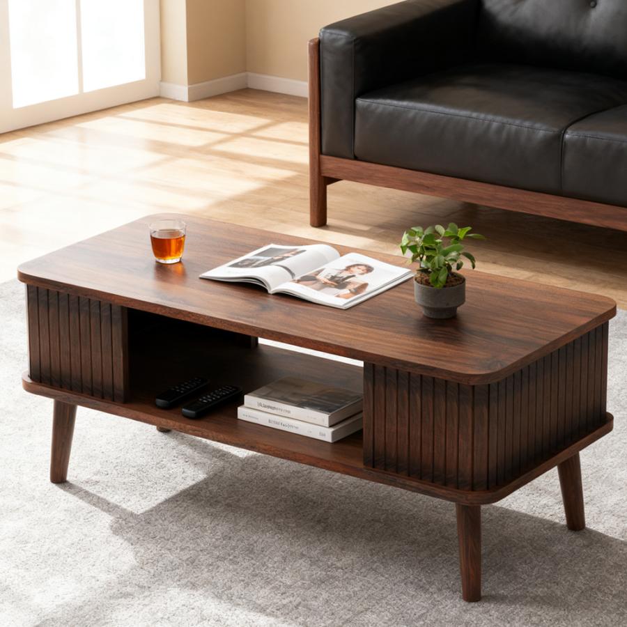 テーブル ローテーブル リビングテーブル センターテーブル　サイドテーブル　棚 ローテーブル テーブル センターテーブル 幅77cm 棚付き おしゃれ 北欧