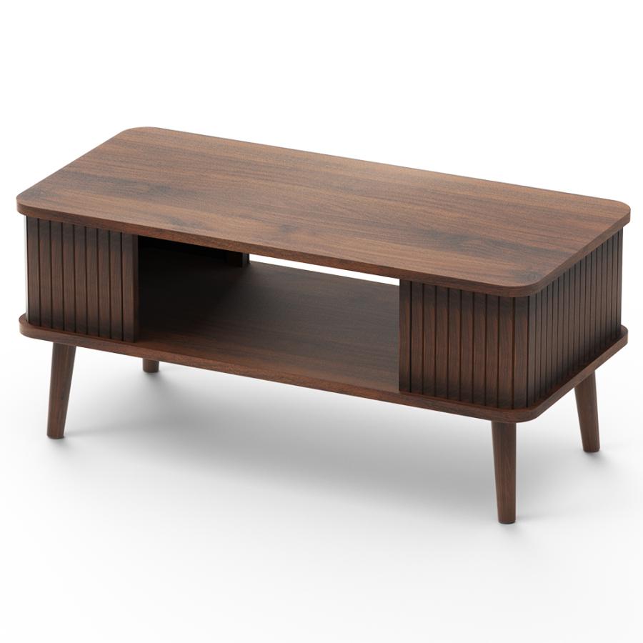 ローテーブル テーブル センターテーブル 幅77cm 棚付き おしゃれ 北欧