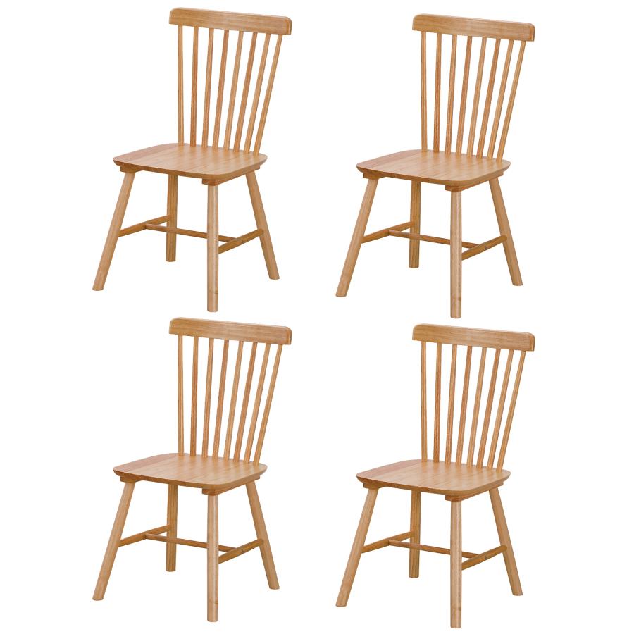 ダイニングチェア 4脚セット 天然木 北欧 おしゃれ ウィンザーチェア