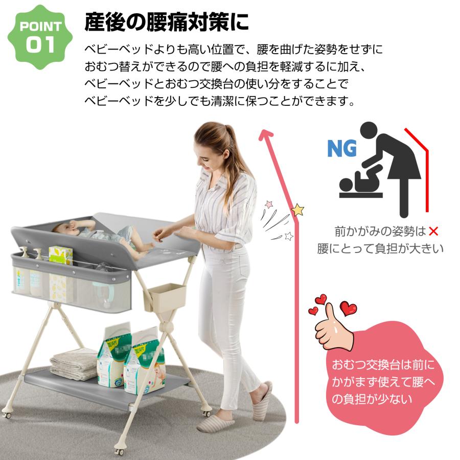 おむつ交換台 折りたたみ コンパクト おむつ替え台 赤ちゃん オムツ
