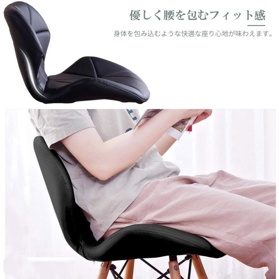 【ブラック】ダイニングチェア 椅子 PUレザー座面 コンパクト 木脚 レーダー ブラック】ダイニングチェア 椅子 PUレザー座面 コンパクト 木脚