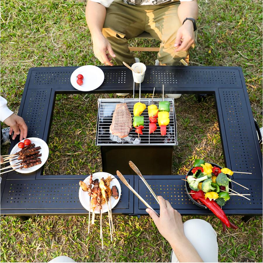 囲炉裏テーブル　BBQ アウトドア　テーブル　多機能テーブル　キャップ 楽天市場】【9/19 20時~最大2000円クーポン+P5】アウトドア