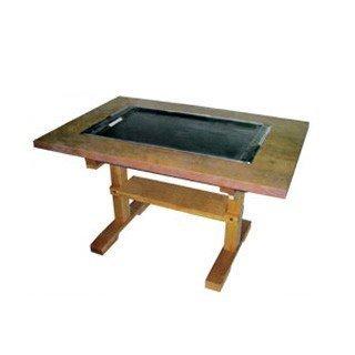 お好み焼きテーブル 落としフタ付 IM-2120P-OF  ケヤキ LPG(プロパンガス)【グリドル 鉄板焼き器】メーカー直送/代引不可【受注生産:納期3ヶ月程】