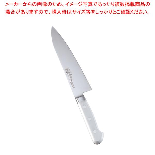 堺實光 STD抗菌PC 牛刀(両刃) 18cm 白 56164