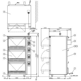 コメットカトウ　炊飯器　CRA2-Nシリーズ　CRA2-150N-PS　ガス式　スタンダードタイプ　750×707×1300　１２Ａ・１３Ａ(都市ガス)