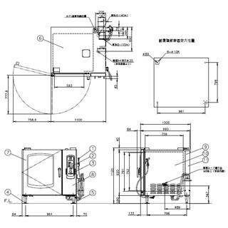 コメットカトウ　スチームコンペクションオーブン　1100×1005×1120　CSI2-E10B　１２Ａ・１３Ａ(都市ガス)　スチコン