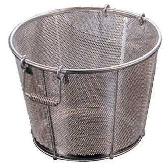 BK 18-8パンチング深型ざる 51cm 穴径φ3mm 把手A