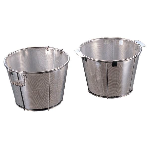 BK 18-8パンチング醸造用米揚ザル 48cm 穴φ1mm 把手A