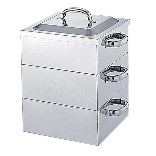 18-8 業務用角蒸器 2段 42cm EBM 18-8 業務用角蒸器