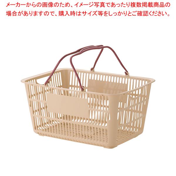 ショッピングバスケット U-33 ベージュ/エンジ