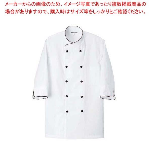 コックコート(男女兼用)BA1211-9 ホワイト×ブラック LL