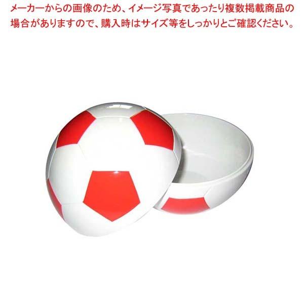 お子様ランチ皿 サッカーボール 小(仕切なし)YB-SRSR レッド