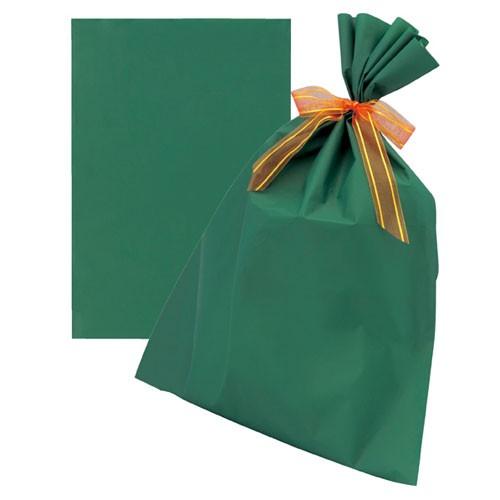 無地 梨地ギフトバッグ グリーン 24×36 20枚