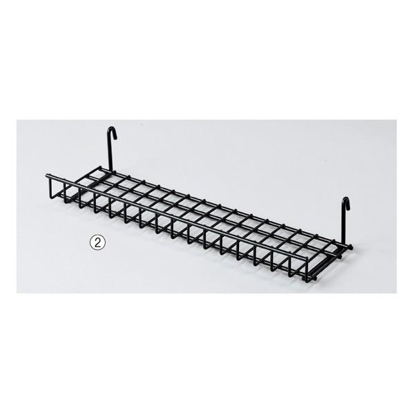 スリムネットラック用ネット棚 黒 1枚