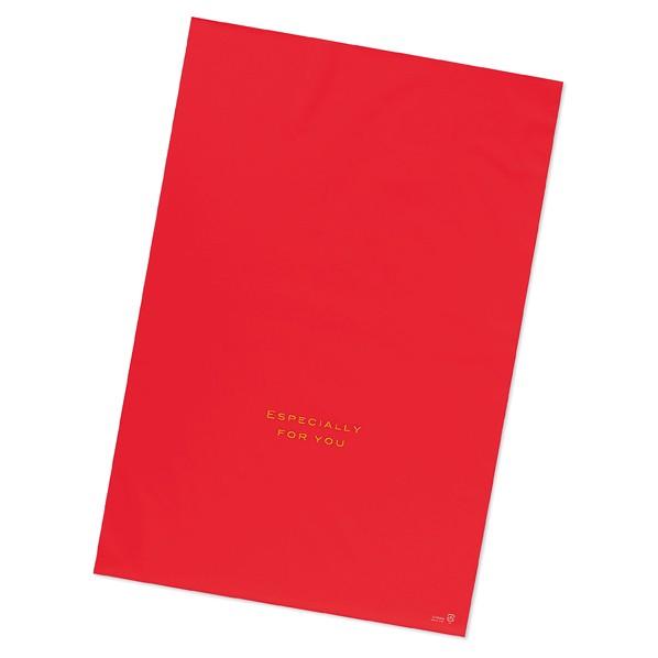 梨地ギフトバッグ レッド 15×25cm 50枚 61-803-2-2