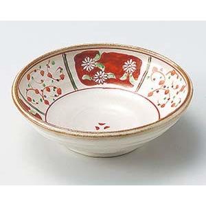 和食器 ハ040-218 間取赤絵浅鉢