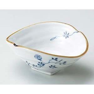 和食器 ミ048-208 染付花絵楕円小鉢