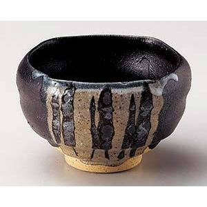和食器 ミ076-228 黒織部括り手四方押