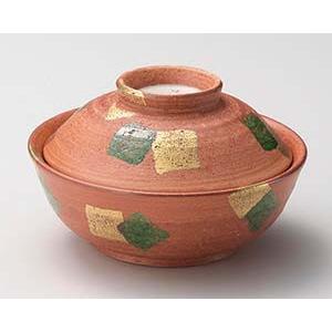 和食器 ネ104-078 金緑彩蓋向