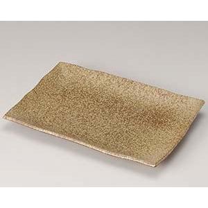 和食器 ス237-088 黒茶吹11号長角皿