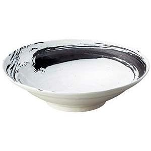 和食器 ワ244-068 白玉粉引内黒刷毛尺鉢
