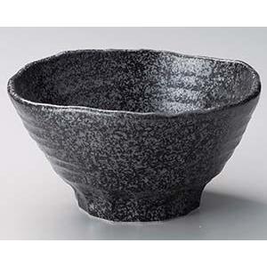 和食器 タ319-118 黒油滴6.5変形丼