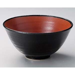 和食器 テ321-208 赤と黒京深反5.3丼