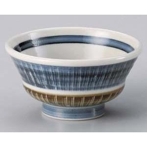 和食器 ユ345-188 掻落二色十草4.5尻張丼